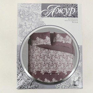 Комплект постельного белья 1,5сп Павлина Ажур лиловый бязь 125гр/м2 100% хлопок 000000000001203579