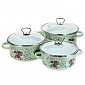 Набор посуды 3 предмета СТАЛЬЭМАЛЬ Мозаика №5 салатный эмалированная сталь