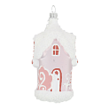 Декоративное украшение Избушка 12см БИРЮСИНКА розовый стекло 000000000001207660