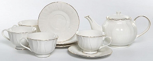 Сервис чайный 9 предметов (чашка 220мл-4шт/блюдце-4шт/чайник 920мл) BALSFORD ОРНЕЛЛА фарфор 000000000001212783
