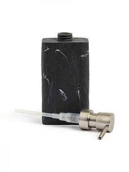 Диспенсер для жидкого мыла 330мл DE'NASTIA Мрамор темно-серый полирезина 000000000001218894