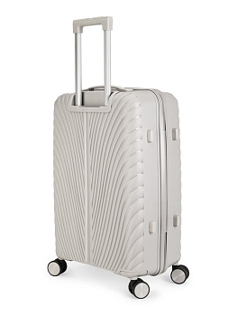 Чемодан на колесах L (48х30х75см) молния серый PP 000000000001226539