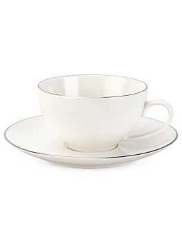 Набор чайный 8 предметов Классик с серебром подарочная упаковка фарфор 000000000001228341