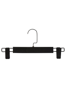 Вешалка 32см для брюк и юбок FORA хромированный крючок черный полипропилен 000000000001228698