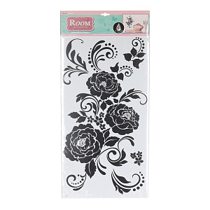 Стикеры Черная роза Room Decoration 000000000001127356