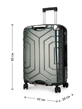 Чемодан на колесах M (42х26х65см) соты хаки PC 000000000001226583