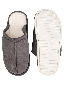 Тапочки домашние 42-43 угги мужские серый полиэстер/ПВХ 000000000001228816