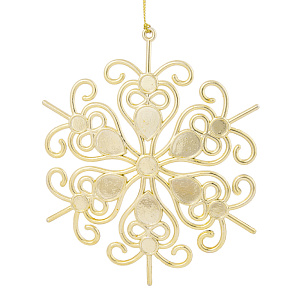 ДУ Снежинка кружевная золото 14,5x14,5x0,3см 77947 000000000001179723
