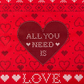 Полотенце  кух"Этель" All you need is love 40х67см,100%хл,саржа 190гр/м2 4017217 000000000001185448