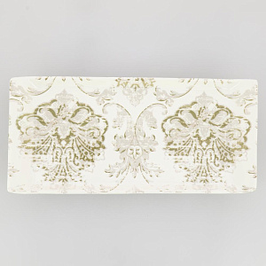 Блюдо сервировочное 29,5х14см LUCKY Узор барокко прямоугольное (малое) керамика 000000000001208739