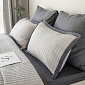 Наволочки декоративные 50x70см 2шт DE'NASTIA Structure строчка серый полиэстер