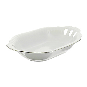 Овальная резная корзинка Платиновая отводка Porcelaine Czech Gold Hands 000000000001136267