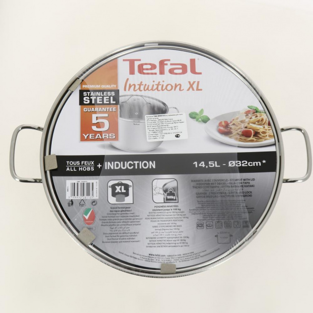 Кастрюля 14,5л 32см TEFAL Intuition высокая нержавеющая сталь 000000000001205624
