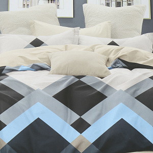 Комплект постельного белья 1,5-спальный LOVE&LIVE Ромб простынь 150х215см пододеяльник 145х215см наволочки 70х70см-2шт поплин 100% хлопок 000000000001202047