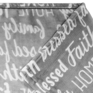 Плед 190x200см LUCKY Газета графит флис полиэстер 000000000001219027