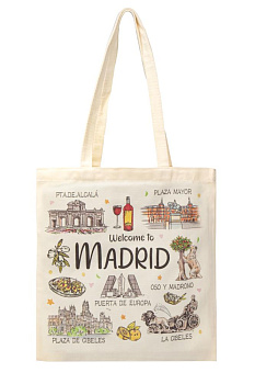 Сумка-шоппер 40х37см с принтом ST cotton 000000000001227180