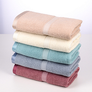 Полотенце 30х60см Dina Me бордюр репс бежевое 100% хлопок 000000000001208708