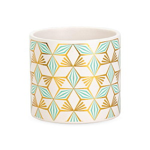 Кашпо 10х9см 0,45л Аква голд I керамика 000000000001225866