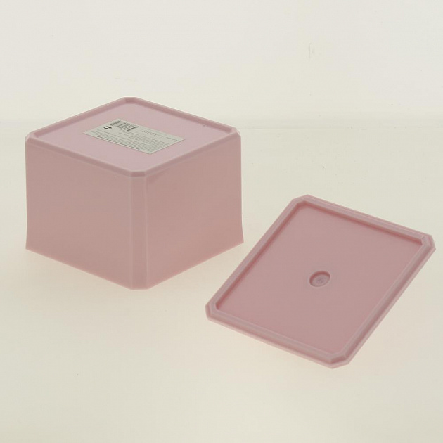 Баночка косметическая CUBE с крышкой, розовый, пластикSWP-0910RS 000000000001192304