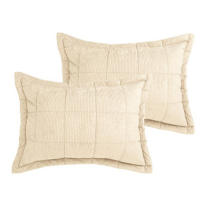 Наволочки декоративные 50x70см 2шт DE'NASTIA молочный вельвет полиэстер 000000000001218853