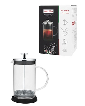 Френч-пресс 600мл SERVITTA Colini нержавеющая сталь/стекло 000000000001214591