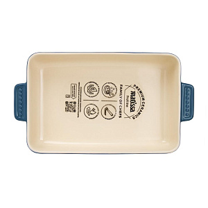 Форма для запекания 37,5х21х7см с антипригарной глазурью MATISSA прямоугольная синий керамика 000000000001224561