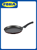 Сковорода блинная 22см FORA антипригарное покрытие бакелитовая ручка бордо алюминий