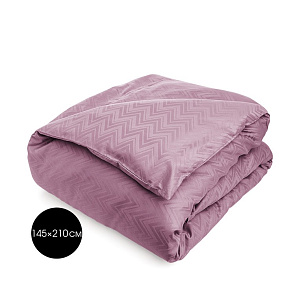 Пододеяльник 145х210см DE'NASTIA JQ зигзаг сиреневый сатин хлопок-100% 000000000001215593
