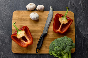 Нож для мяса малый НММ-01 ПОСУДА ЦЕНТР, нержавеющая сталь/полипропилен, лезвие 16см/общая длина 28,8см, толщина металла 1,2мм, 09С31 000000000001199133