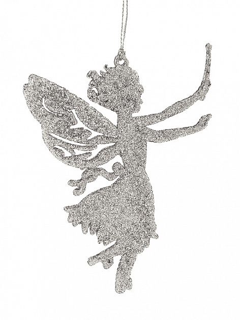Новогоднее подвесное елочное украшение Фея серебро из полипропилена / 14x9,5см арт.80235 000000000001191252