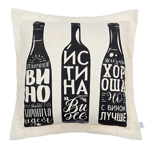 Наволочка декоративная "Этель" Вино 40х40 см, 80% хлопок, 20% п/э   3794335 000000000001185445