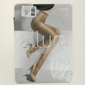 Колготки женские 20ден р.4 ALLURE Лацерта Неро Классические тонкие колготки для теплого сезона с усиленной верхней частью и укрепленным мыском 000000000001204902