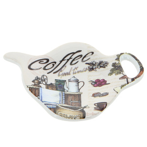 Чайный набор 4 пр:кружка 300 мл.,подставка д/чайн.пакетиков,поднос,ситечко д/чая 000000000001151997