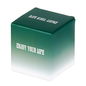 Свеча 7х8см Enjoy классическая в стакане + коробка зеленый 000000000001209193