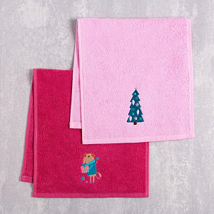 Набор полотенец "Тебе подарок" 30х60см-2шт, 100% хлопок 340гр/м2 5013758 000000000001202338