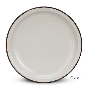 Набор столовой посуды 12 предметов молочный с окантовкой керамика Набор столовой посуды 12 предметов молочный с окантовкой керамика 000000000001221521