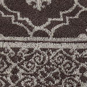 Полотенце махровое пестротканое 70x140см Privilea, жаккардовый бордюр, Хлопок 100%,плотность 400г/м2, фиолетовый, 19С9 Альбера 000000000001199787