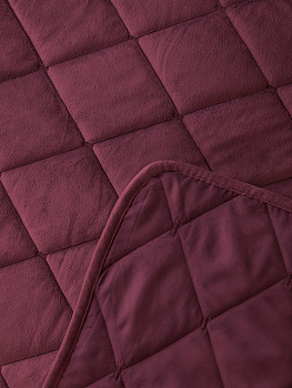 Покрывало 260x260см DE'NASTIA геометрия велюр бордовый полиэстер 000000000001227985