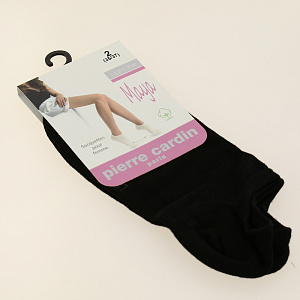 Носки женские р.35-37 PIERRE CARDIN Майа укороченные черные 95%хлопок 5%эластан 000000000001198274
