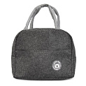 Термосумка Ланч бокс 23х13х19см 5л 2 ручки black/grey полиэстер 000000000001221486