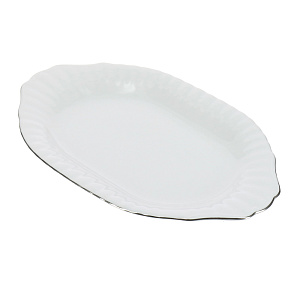 Овальное блюдо Платиновая отводка Porcelaine Czech Gold Hands, 33 см 000000000001136285