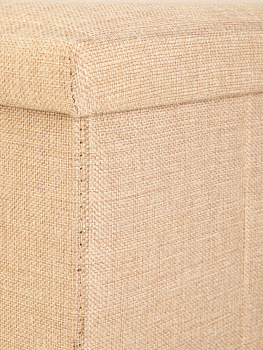 Пуфик складной 30х30х30см куб бежевый рогожка 000000000001226407