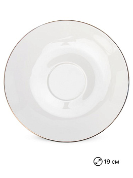 Набор чайный 8 предметов Классик с золотом подарочная упаковка фарфор 000000000001228340