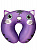 Подушка для путешествий антистресс Детская "Кот", 30x34см, цвет фиолетовый T600040 000000000001187614