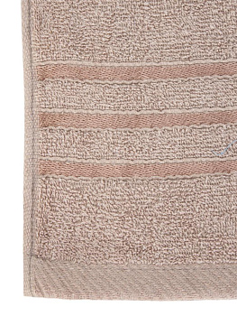 Полотенце махровое 50х90см СОФТИ бордюр 3 полоски светло-розовый хлопок 100% 000000000001215913