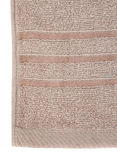 Полотенце махровое 50х90см СОФТИ бордюр 3 полоски светло-розовый хлопок 100% 000000000001215913