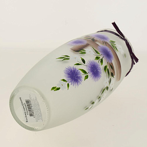 Ваза стеклянная бочка 23,5 см,Ручной рисунок по тонированной вазе 7735/230/rze011 000000000001191057