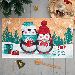 Полотенце 35х60см ДОЛЯНА Снежного настроения 100% хлопок 160г/м2 000000000001208906