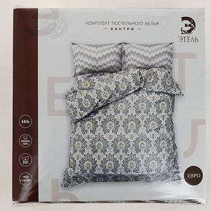 КПБ евро ЭТЕЛЬ Кантри 200х217см 220х240см 70х70см-2шт хлопок бязь125 г/м2 5126814 000000000001203855