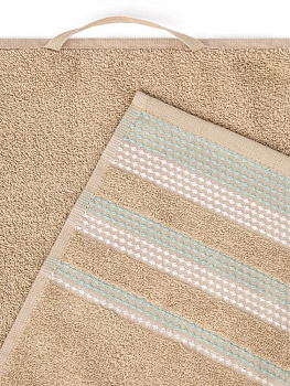 Набор махровых полотенец 2 шт 70x140см LUCKY бежевый/молочный хлопок 100% 000000000001216092